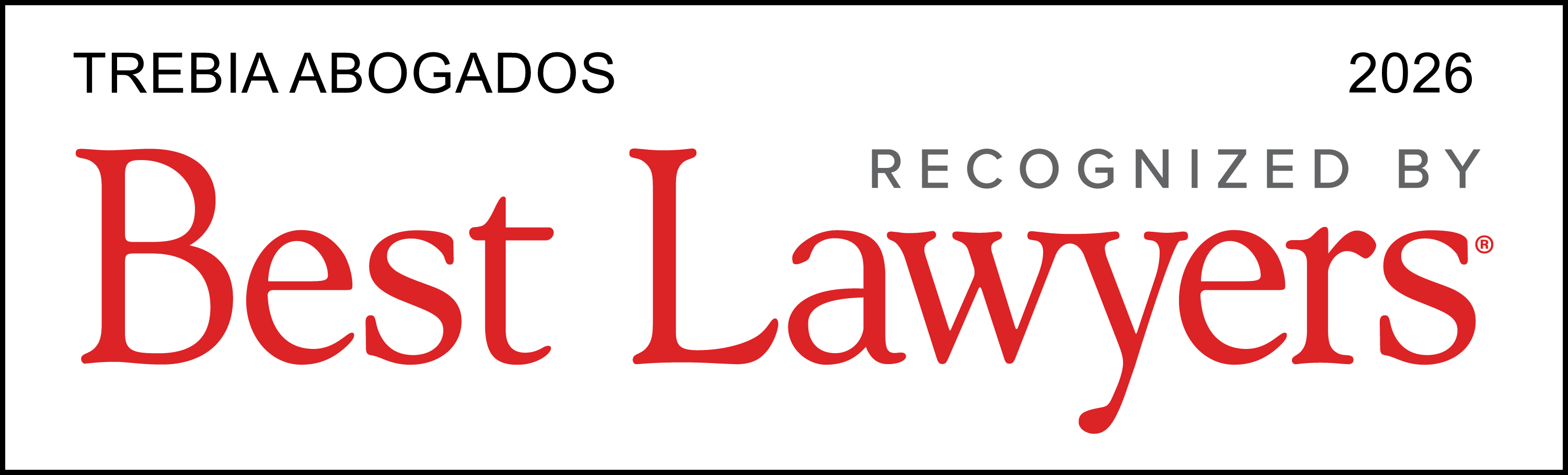 Trebia Abogados, reconocido por Best Lawyers 2026
